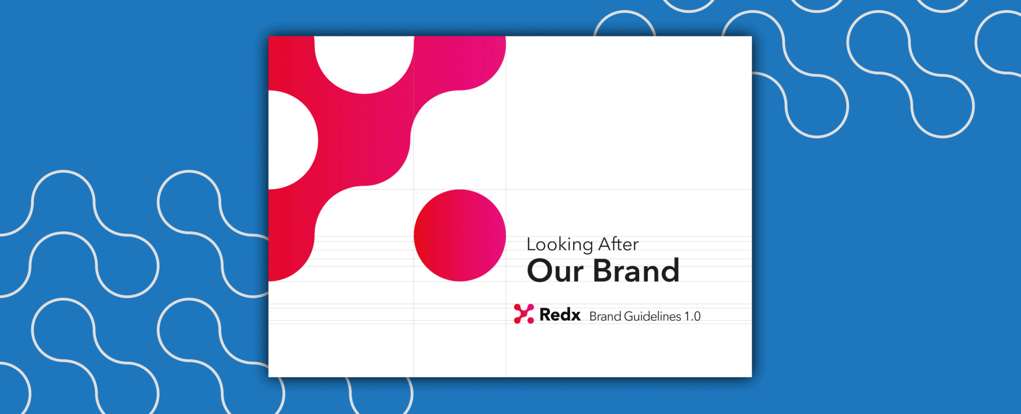 The front cover of a brand guidelines booklet showing the Red Pharma Brand